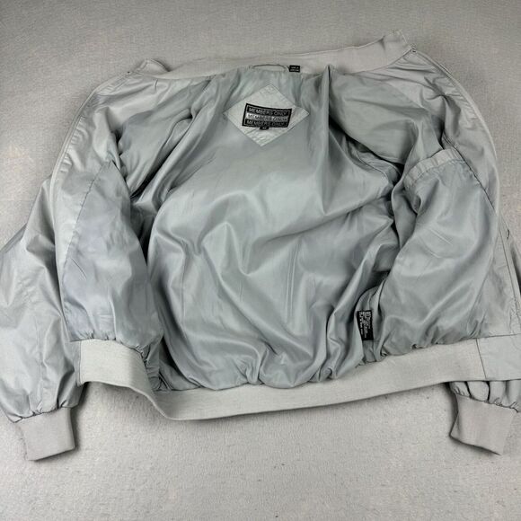 Members Only Vintage 80's Classic Cafe Racer Bomber Jacket Mens 42 Medium Gray - Picture 5 of 13